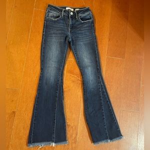 KanCan Signature Mid-rise Slim Fit Distressed Flare Jeans - Girls 10